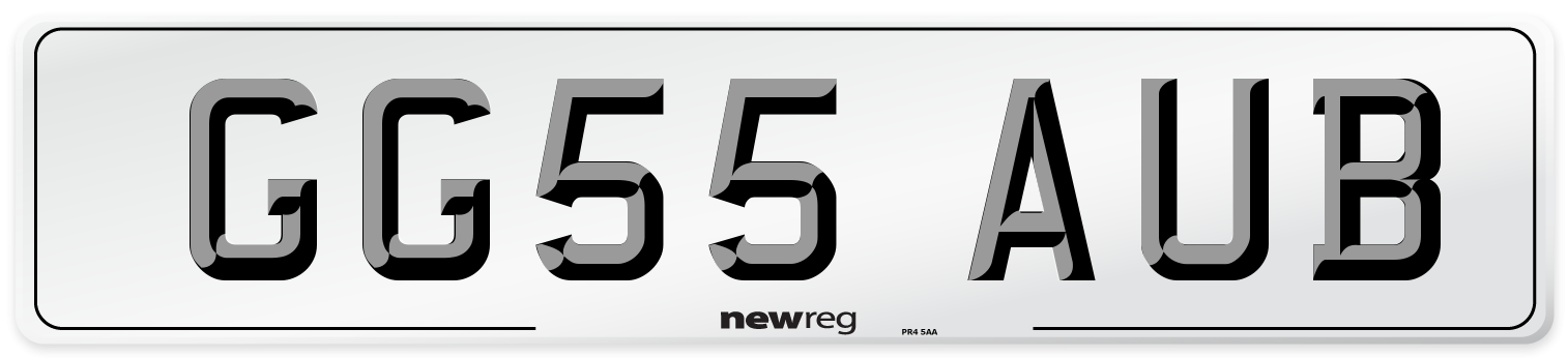 GG55 AUB Number Plate from New Reg
